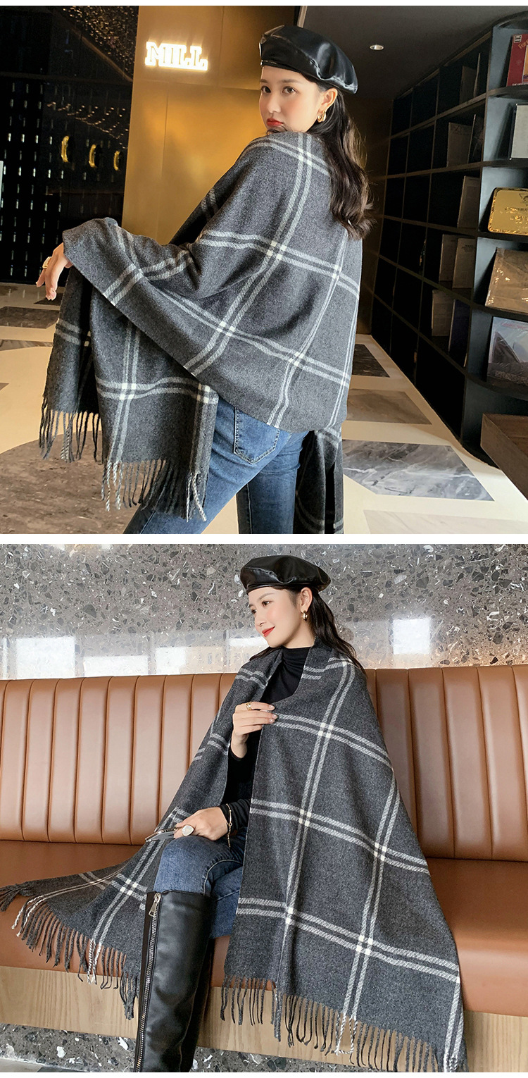 Double-line Plaid Scarf display picture 1