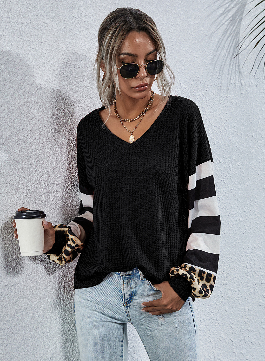 Women's Striped Long Sleeve T-Shirt