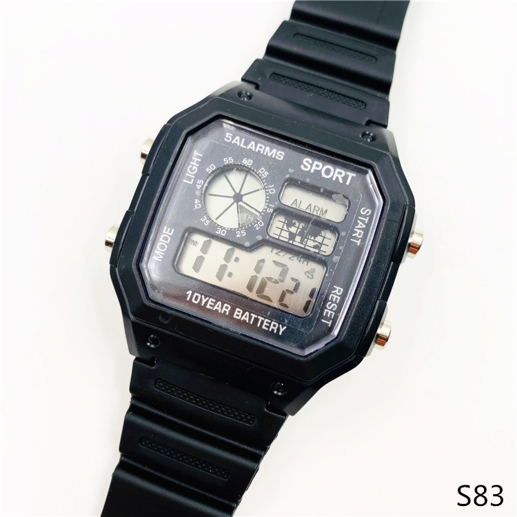 S83 classic square student watch waterpr...