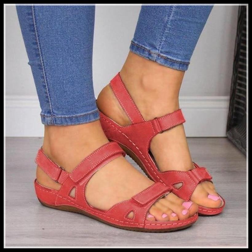 summer breathable casual sandals flat wedge heel open toe with…