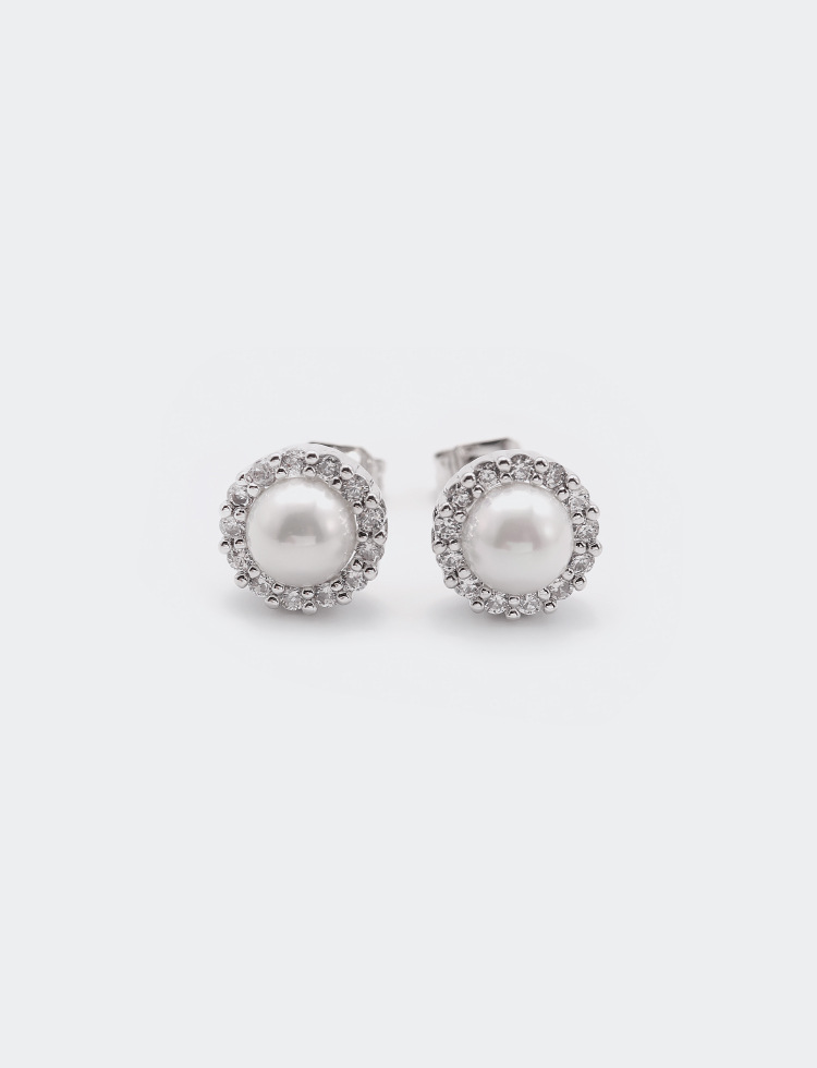 Retro Style Zircon Pearl Earrings Wholesale display picture 6