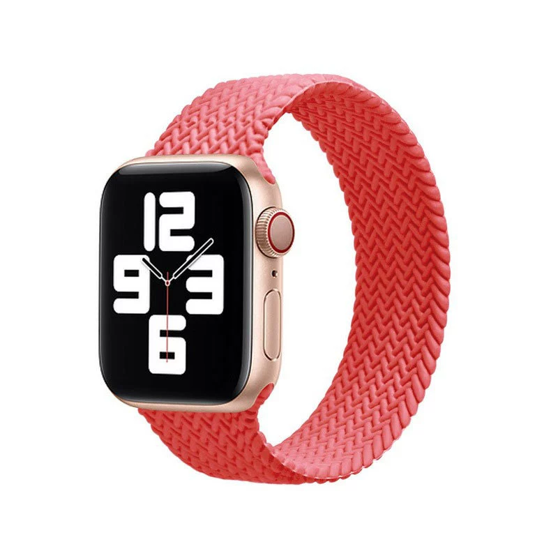 Кожаный эластичный тканый силиконовый браслет для часов apple