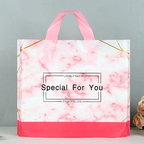 Nueva tienda de ropa engrosada bolsa de plástico bolso de la ropa de las mujeres ropa de embalaje bolsa de regalo de compras al por mayor image 12