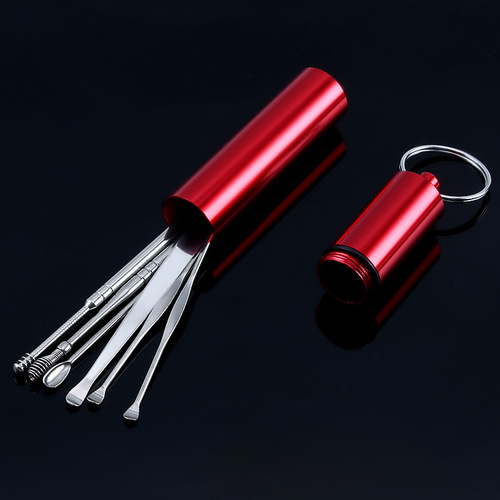 Dazhan Portable Stainless Steel Ear Digging Spoon Ear Digging Artifact Ear Picking Tool 6-piece Set Ear Digging Pliers Spoon Manufacturer
