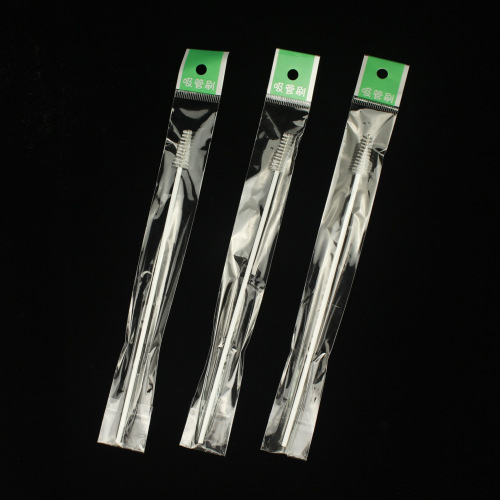 Stainless steel bottle straw brush plastic long handle nylon baby water bottle cup test tube cleaning brush supply