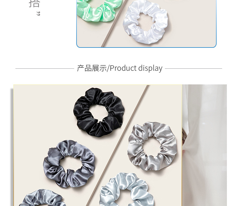Korean Fashion And Simple Satin Large Intestine Hair Ring display picture 4