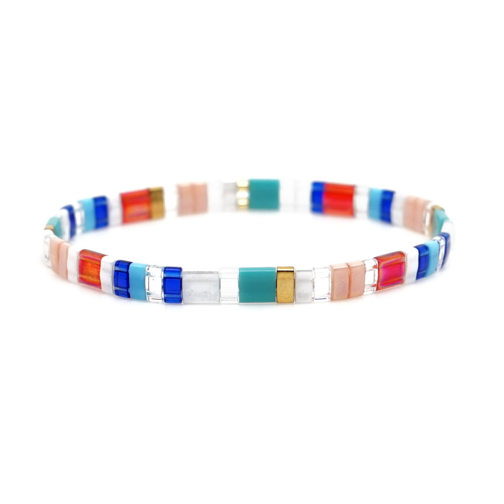 Bohemian Color Block Beaded Irregular Women's Bracelets 1 Piece display picture 1