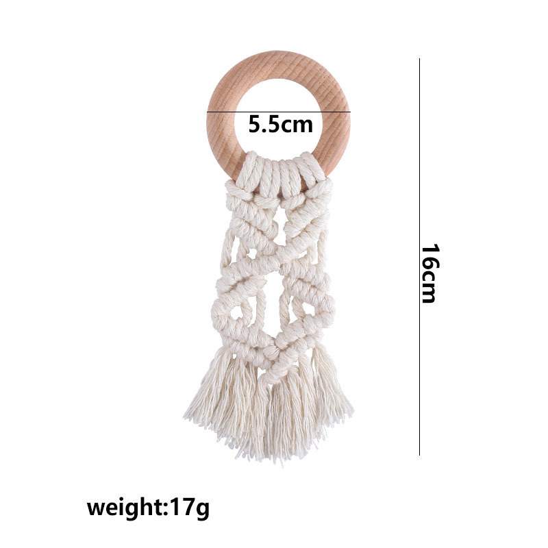 Bebé creativo juguete de haya mordedor nuevo tejido hecho a mano algodón cuerda dientes Shaper bebé dientes molienda palo