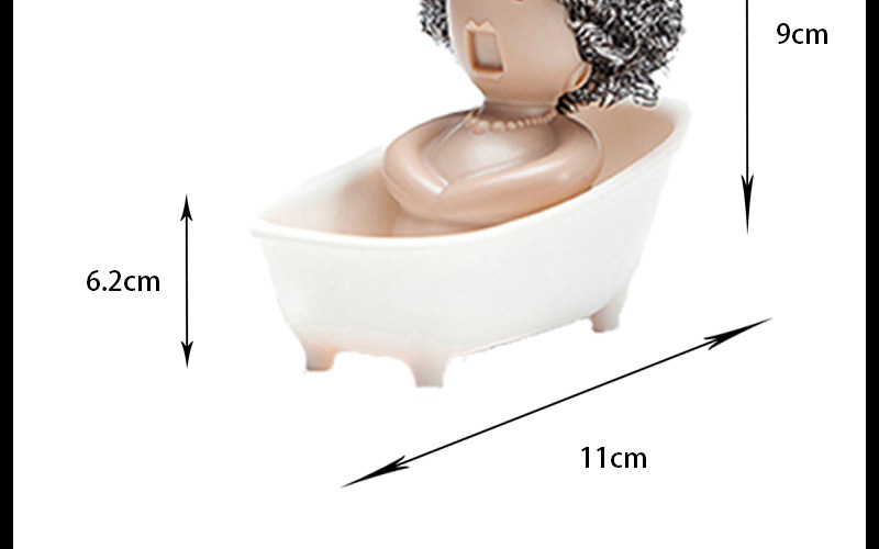 Cute Bathtub Solid Color Abs Dish Scrubber Holder display picture 2