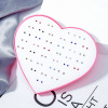 Earrings heart-shaped with letters, plastic cartoon set, 36 pair, European style