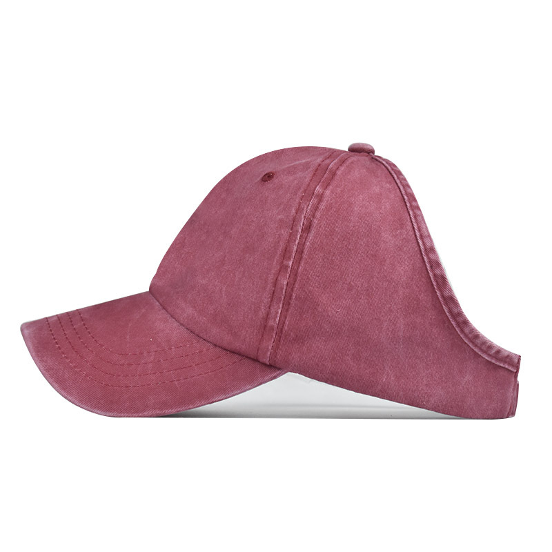 Gorra de cola de caballo media gorra de béisbol personalizada a prueba de sol corbata a prueba de sol sombrero de cola de caballo color sólido verano deportes al aire libre gorra de pico