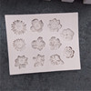 Realistic small tools set flower-shaped, acrylic fondant, silicone mold, new collection