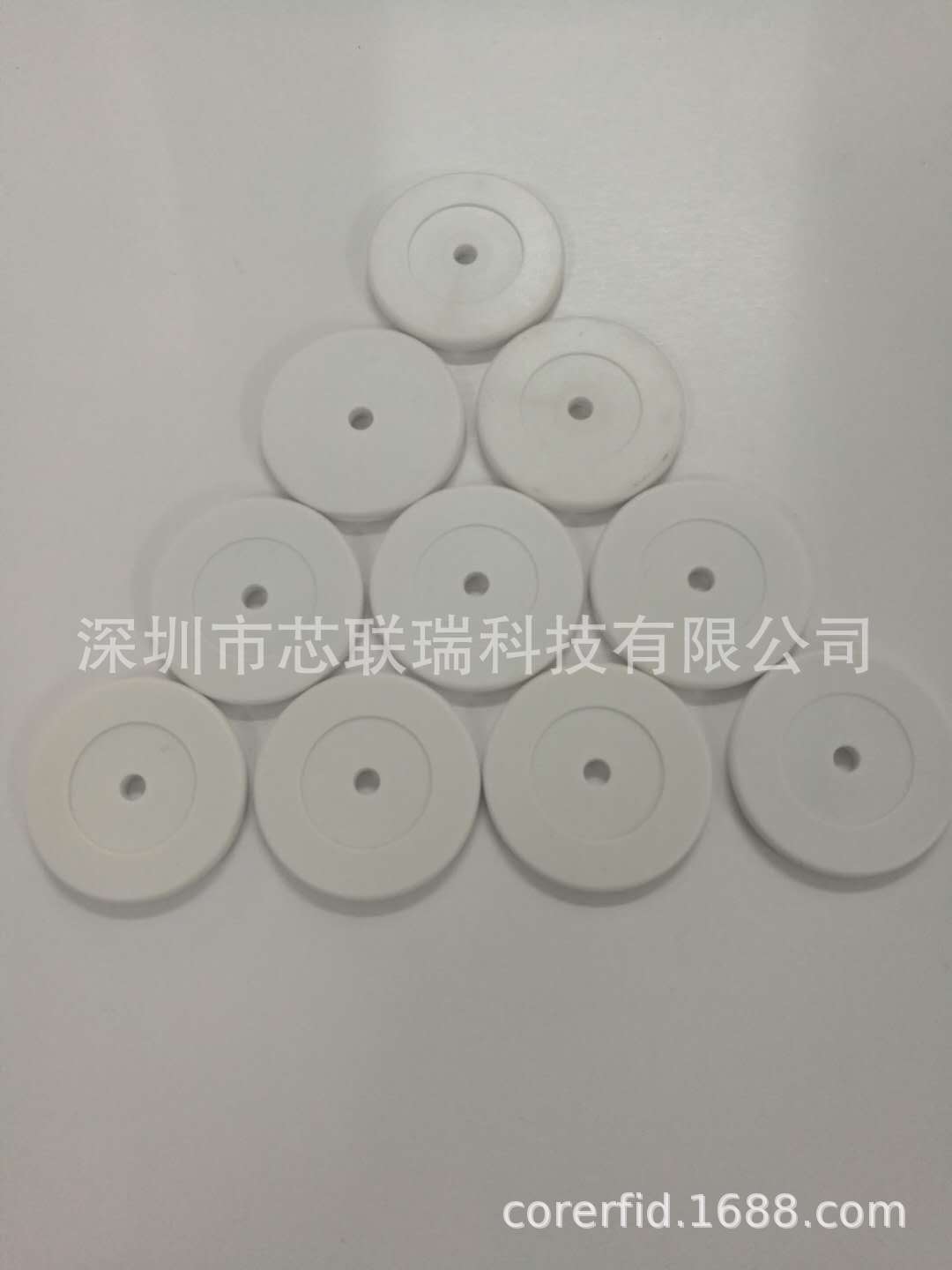 rfid 圆形标签异形卡 巡更点 35MM带孔 方便安装圆形标签厂家批发