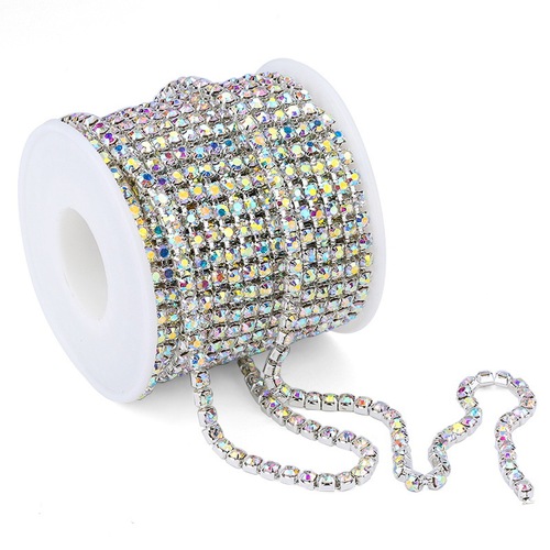 10m Silver gold Claw rhinestones chain DIY jewelry accessories Shoes bag headdress dance clothes Making rhinestone claw chain accessories