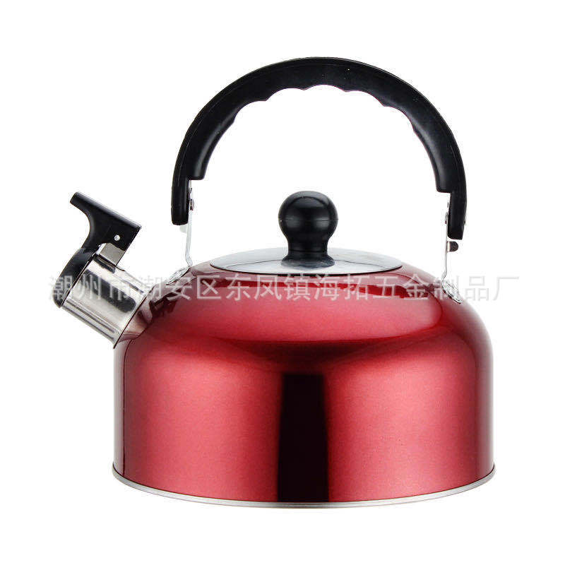 不锈钢平底壶鸣音水壶鸣笛水壶球形水壶3L4L5L不锈钢半球壶烧水壶