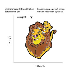 影視周邊獅子王卡通胸針學生可愛背包帆布包別針小獅子王辛巴胸針