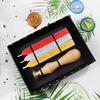 European style Retro Wax suit Beech Handle envelope seal Wax seal Gift box Wave Heaven and earth covered
