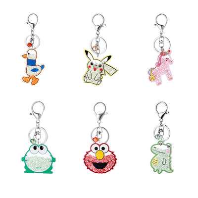 跨境新款水钻钥匙扣礼品挂件创意可爱卡通动物造型女士包包配饰