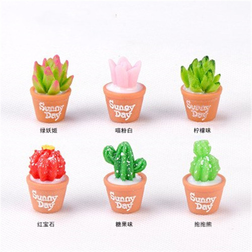 Miniature Cactus Simulation Succulent Combination Small Pot Plant DIY Resin Accessories Terrarium Decorations Ornament Wholesale