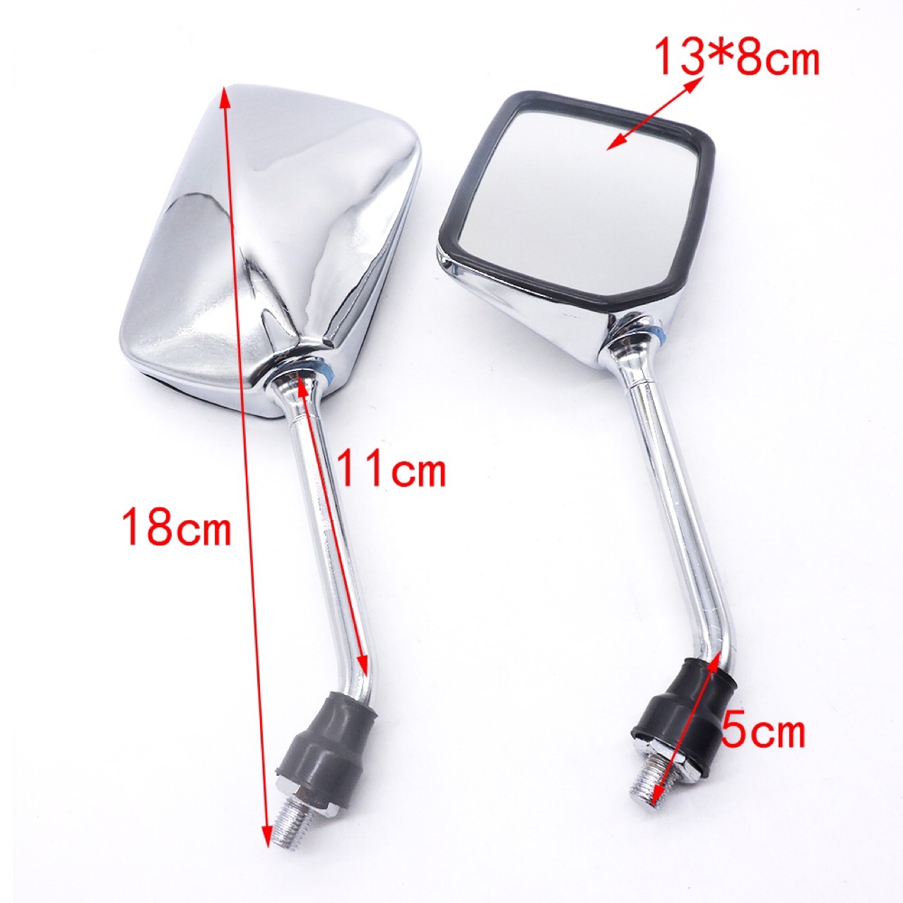 GN125 motorcycle Rearview Mirror Mirror thick rod large mirror 10mm Universal rearview mirror CB400 Jialing 150