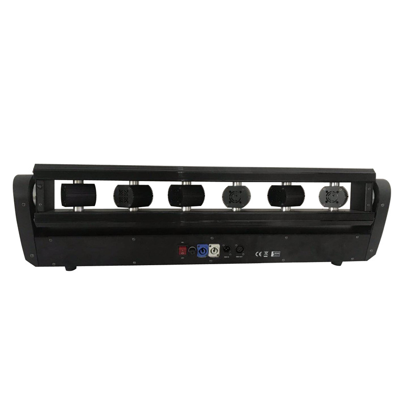 6眼长条摇头激光灯500MW单红双臂线条光束镭射激光舞台灯光DMX512