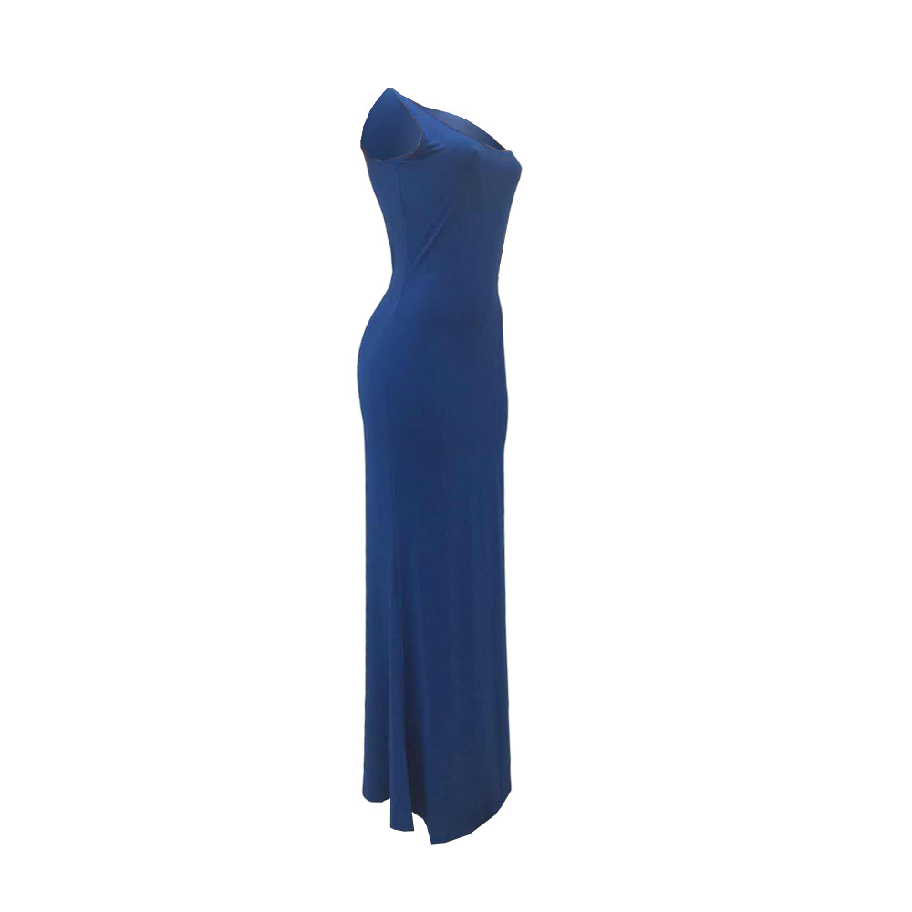 venta caliente nueva moda sexy color sólido vestido de oscilación grande NSOJS59008