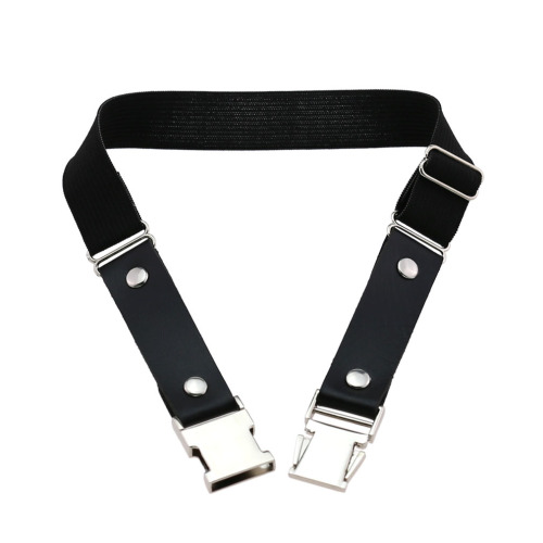 European and American personality simple alloy buckle garter belt Gothic punk creative elastic PU leather adjustable thigh ring