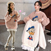 girl Autumn and winter Mid length version Plush Sweater CUHK Adidas thickening keep warm Kids coat girl jacket