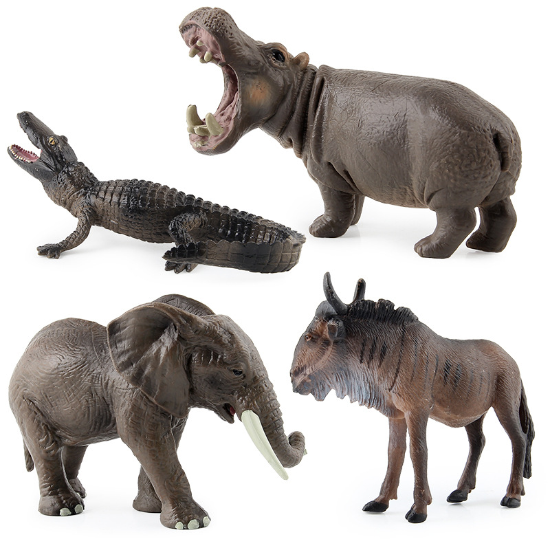 [Volver envío gratis] Africano mundo animal traje León modelo cocodrilo Tigre modelo decoración XD168-D1