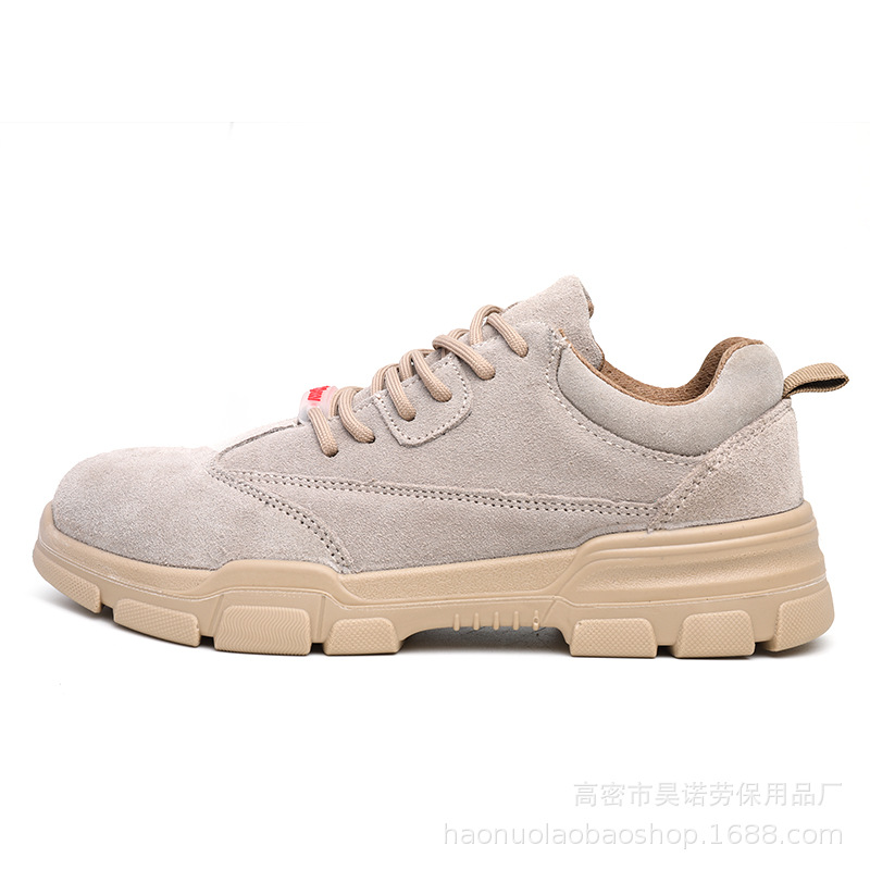 protective shoes Anti smashing Stab prevention solid acid-base Safety shoes insulation Kevlar In the end Fanmao cowhide men and women