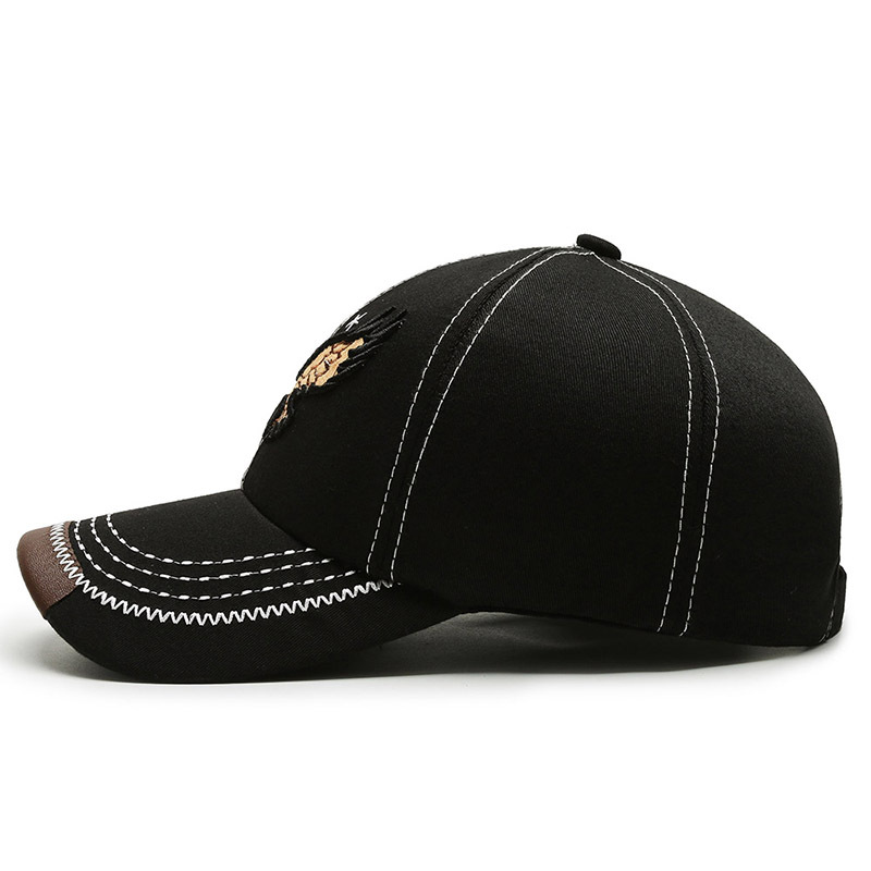 Hat Men's and Women's Baseball Hat New Polyester Cotton Twill Embroidery Eagle Couple Sunshade and Sun Protection Tidal Duck Tongue Hat_voghion.com