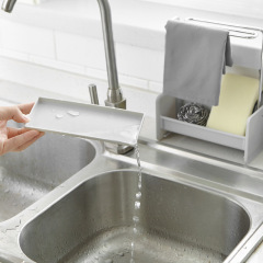 Closet Sponge Towel Rack, Kitchen Sponge Towel Drain Rack, Sink Holeless Dish Towel Sponge Storage Rack, Organizer Stand