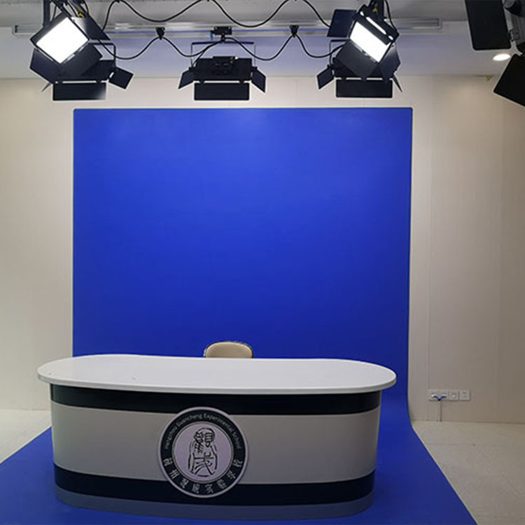 Broadcasting desk Recording studio Broadcasting desk Host News live broadcast Campus Studio Table