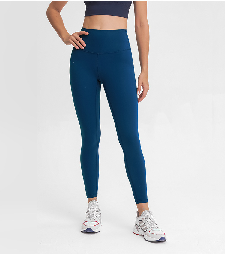 Pantalones de yoga ajustados elásticos ajustados para correr glúteos de cintura alta multicolores NSDQF127114