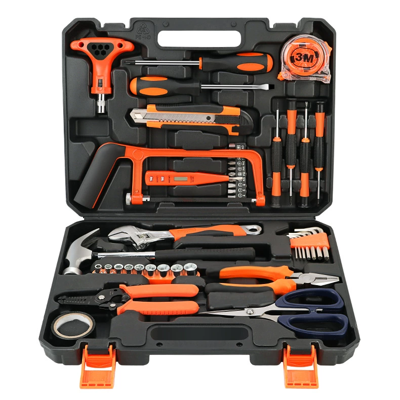 Household Tool Kit, Multi-Piece Toolbox Set, Portable Case, Electrical & Hand Tools (82-piece option)
