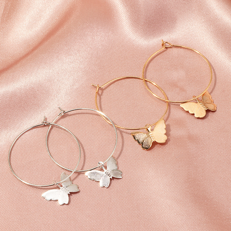 Jewelry fashion pop color acrylic butterfly earrings butterfly earrings womenpicture2