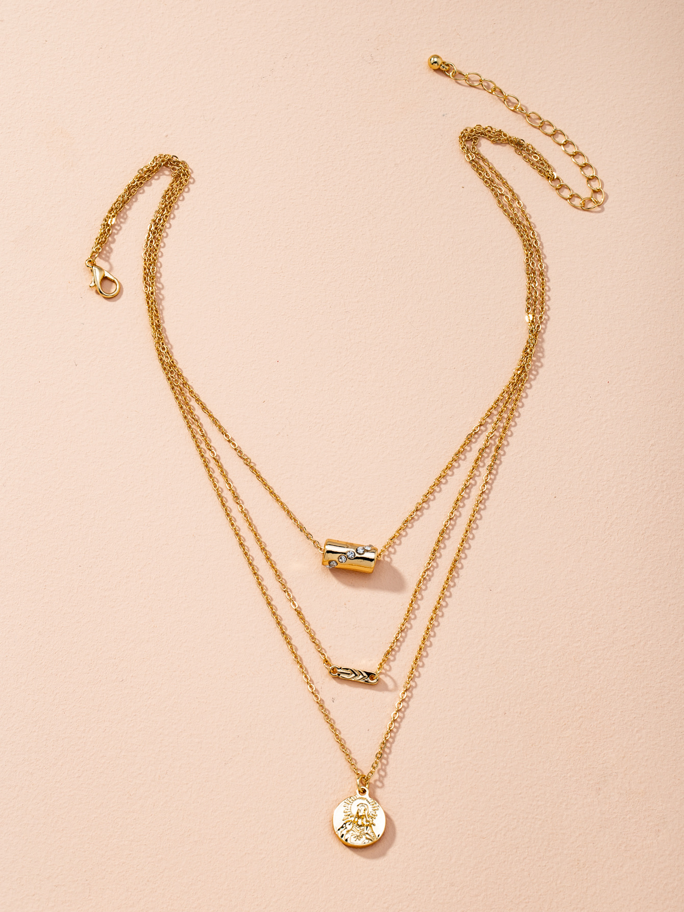 New Simple Multi-layer Human  Necklace display picture 1