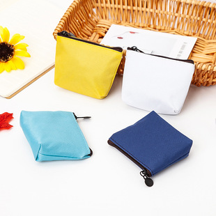 Solid color canvas coin purse to figure printing small wallet coin purse simple logo printing practical advertising gifts gifts