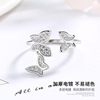 The newly moved butterfly ring women's fashion opening adjustment, beating ring inlaid diamond stones butterfly ring