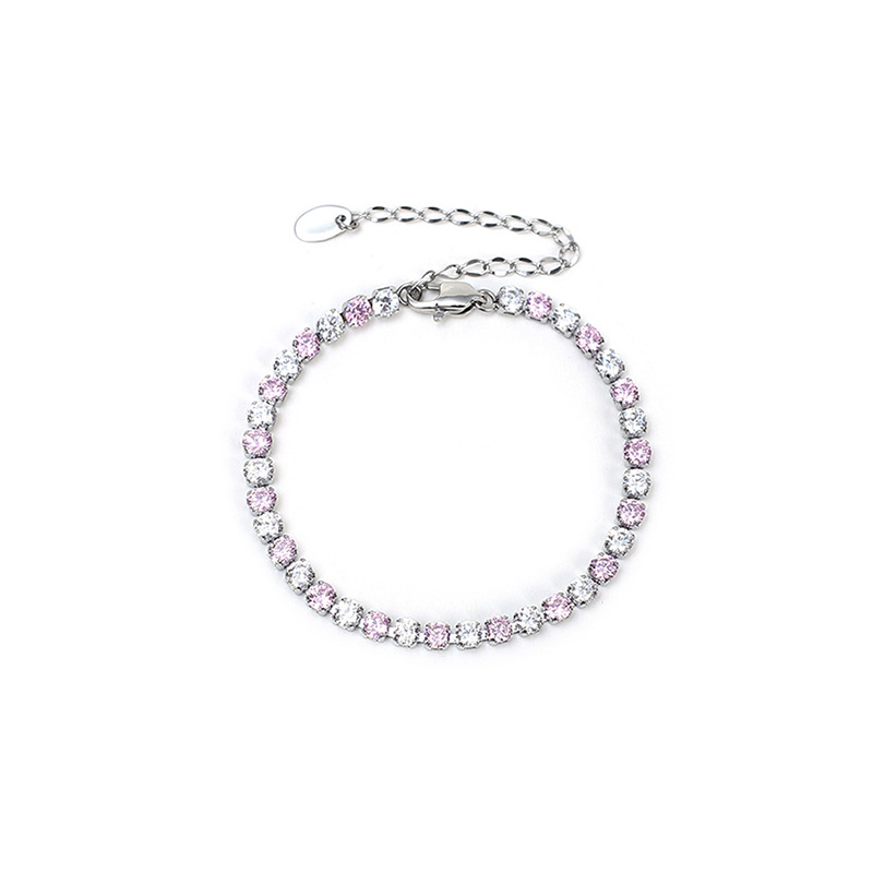 Brand bracelet stainless steel with zircon