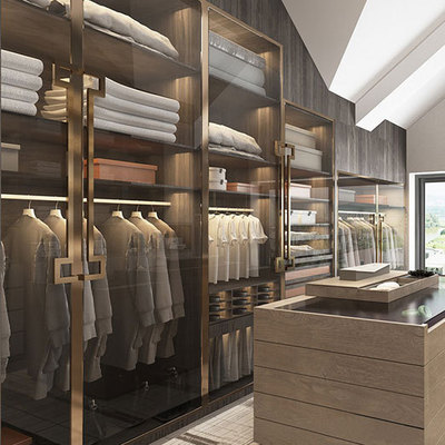 伟询意式轻奢现代简约家用卧室衣柜收纳小衣橱衣帽间门板饰面板|ru