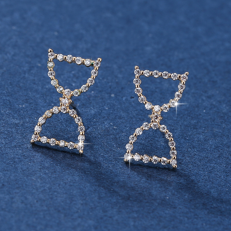 Fashionable geometric copper elegant earrings