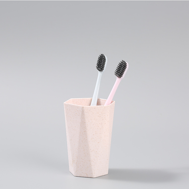 Muji derselbe Stil 4er-Pack Erwachsenen Zahnbürste im japanischen Stil, einfarbig, mit Schutzkappe, kleiner Kopf, mittelharte Borsten