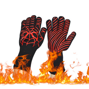 High Temperature Resistant Gloves Flame Retardant Gloves 800 Degrees Hot Selling BBQ Amazon Barbecue Gloves Microwave Oven Fireproof