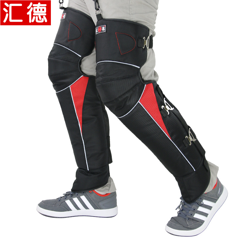 摩托车护膝保暖骑车冬季骑行防风防寒挡风装备全包护具电动车护腿