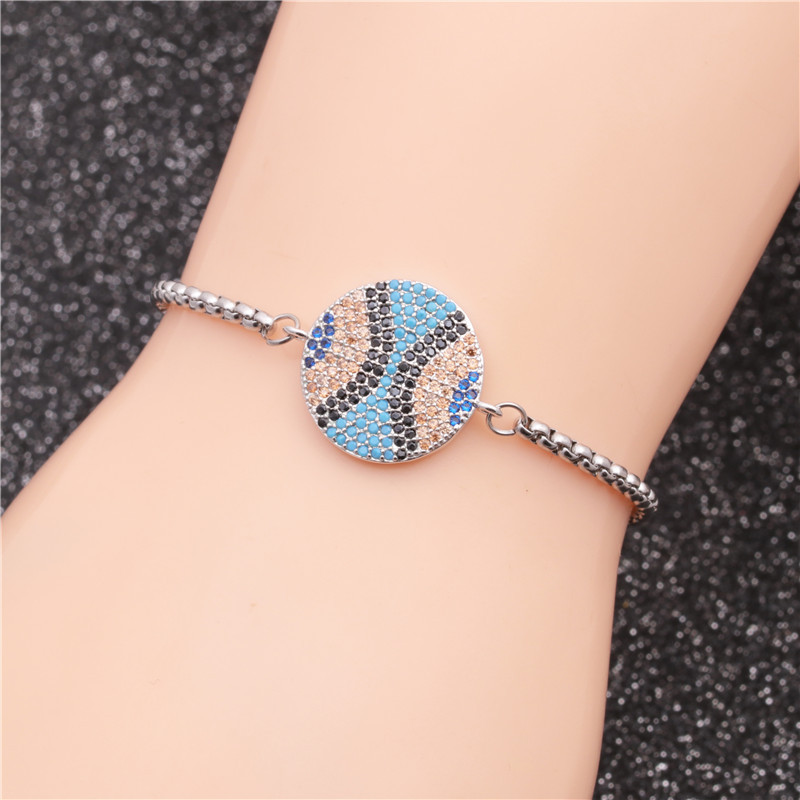 Fashion Jewelry Stainless Steel Chain Devil's Eye Ladies Adjustable Bracelet Wholesale Nihaojewelry display picture 3