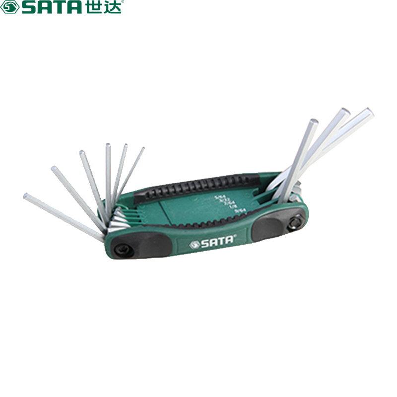 09122折叠式英制内六角扳手组套,9件/09122/世达