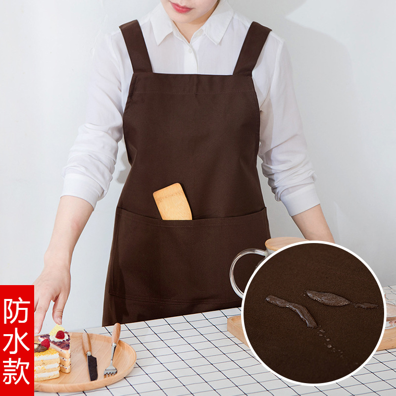 Estilo coreano moda cocina caliente pot tienda de flores frescas alimentos frescos supermercado chef TRABAJO ROPA delantal personalizado LOGO impresión