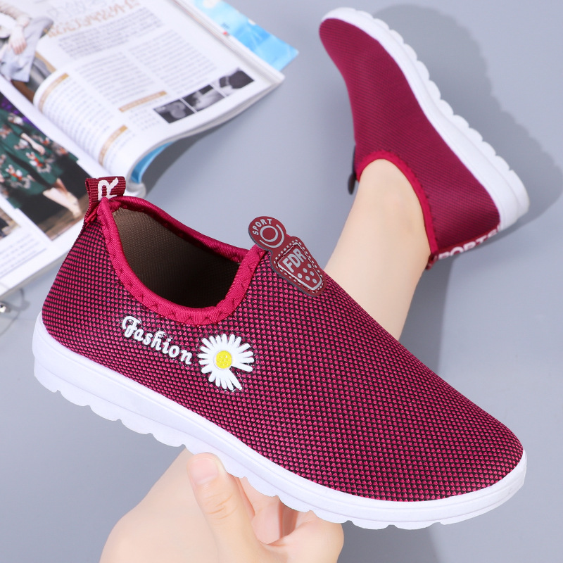 Ladies Athletic Shoes Tennis Shoes Sneakers Fabric Lightweight Footgear_voghion.com