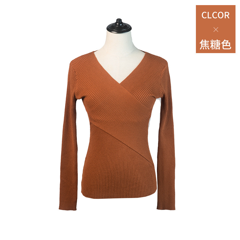 Cuello cruzado suéter de Baile de Otoño e invierno de las mujeres adultas de manga larga ropa de ballet ropa de abrigo práctica exterior ropa caliente superior